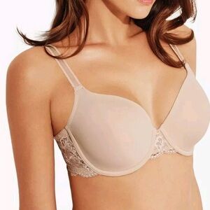 WACOAL 85340 34DD French Garden Beige Underwire Contour T-Shirt Bra